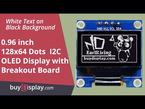 Connect I2C White 0.96" inch OLED Display Module 128x64 to Arduino,Raspberry Pi