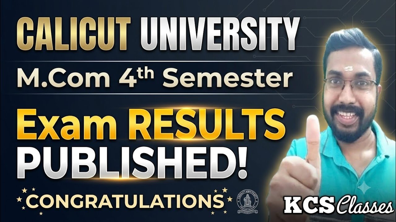 Calicut University M.com 4th Semester Exam Results Published|Congratulations to All Students 