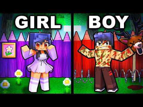 GIRL VS BOY Base in the FOREST!