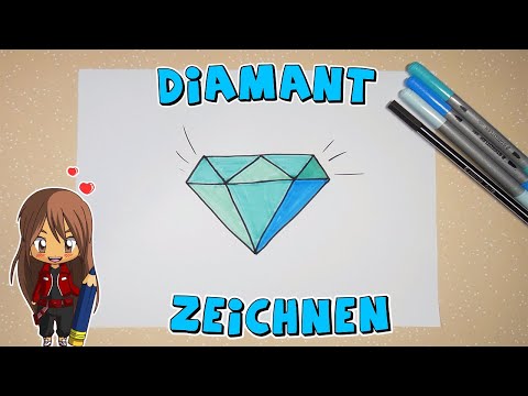 Diamond simply drawing for kids | from 5 years | Drawing with Evi | German