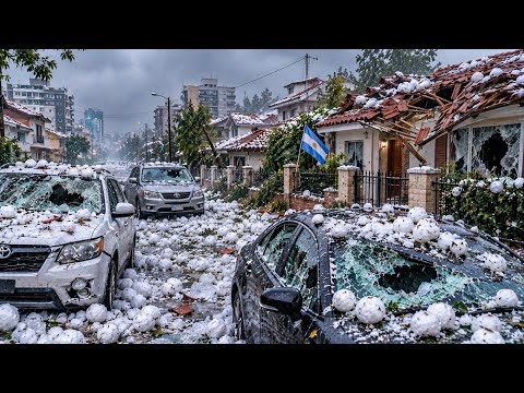 Giant Hailstones Hammer Argentina — Cars and Homes Damaged | Zero Warning 