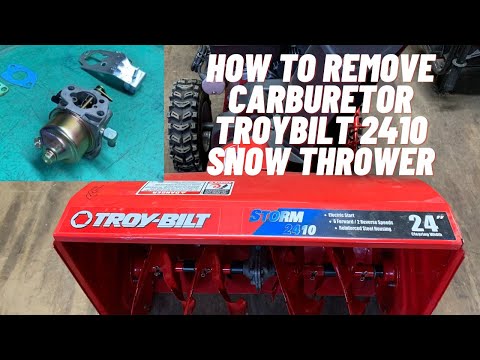 How to remove carburetor TroyBilt 2410 Snow Thrower (Old Style)