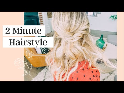 The 2 Minute Easy Hairstyle Elegant Twist | Half up...