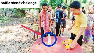 bottle stand chalenge _ entertainment viral video _ chalenge bottle stand _ prize chips biscut