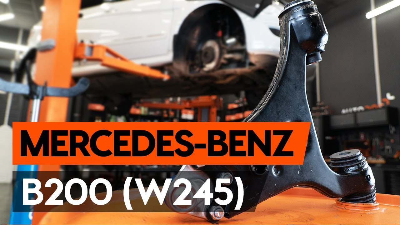 Elülső alsó felfüggesztő kar-csere Mercedes W245 gépkocsin – Útmutató