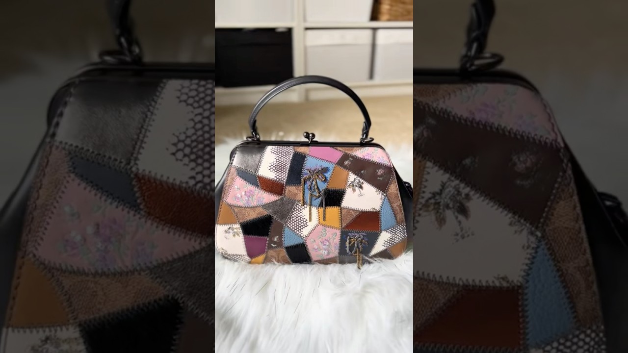 Coach Frame Kisslock bag with Patchwork