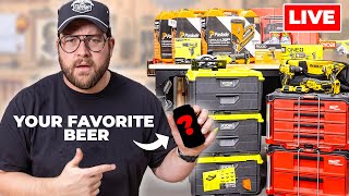 Testing Subscribers Favorite Beers & HUGE Tool + Table Giveaway 🔴 LIVE STREAM 🔴