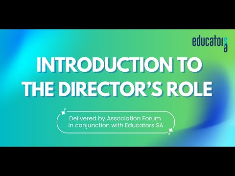 Introduction to the Director's Role