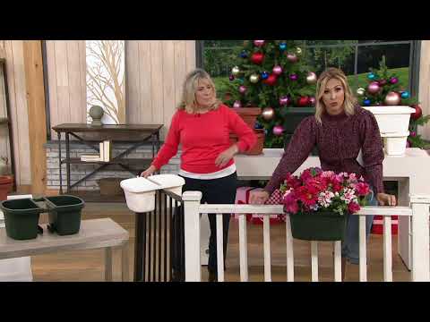 Set of (2) 16" Double Sided Deck & Railing Planters on QVC