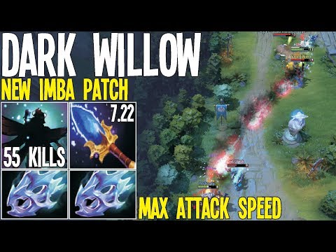 2x Moon Shards + 200 Attack Speed Dark Willow 7.22 New IMBA | Dota 2 Silly Builds