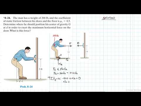 8–24 Friction (Chapter 8: Hibbeler Statics) Benam Academy