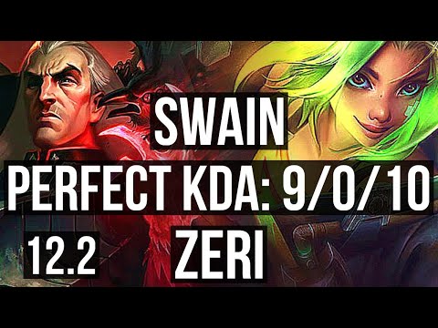 SWAIN & Taric vs ZERI & Lulu (ADC) | 9/0/10, 2.4M mastery, Legendary | KR Diamond | 12.2