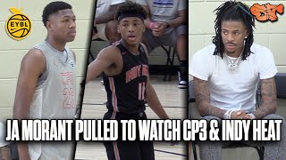 Ja Morant PULLED UP TO WATCH CP3 & Indy Heat Go Down to The Wire at Peach Jam