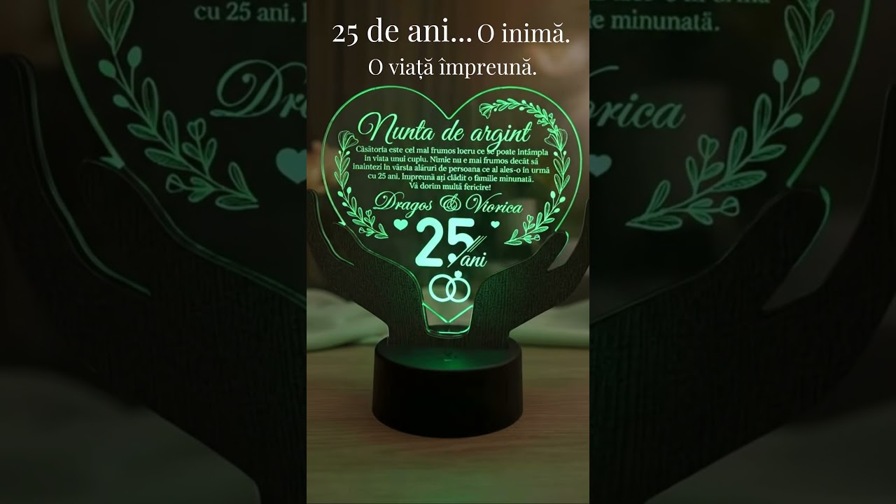 Thumbnail video Cadou aniversare LED - Nunta de argint 25 ani casatorie