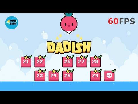 Dadish: World 3 , All Levels + All Stars , iOS/Android Walkthrough