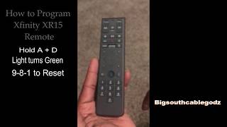 How to RE-program Xfinity Remote to cable box/THE RESET2