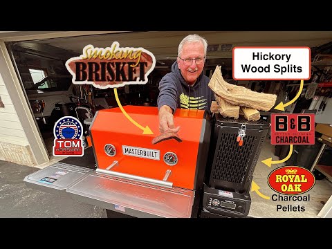 Masterbuilt Gravity Series 1150 Brisket! / Using Hickory Wood Splits,Briquettes And Charcoal Pellets