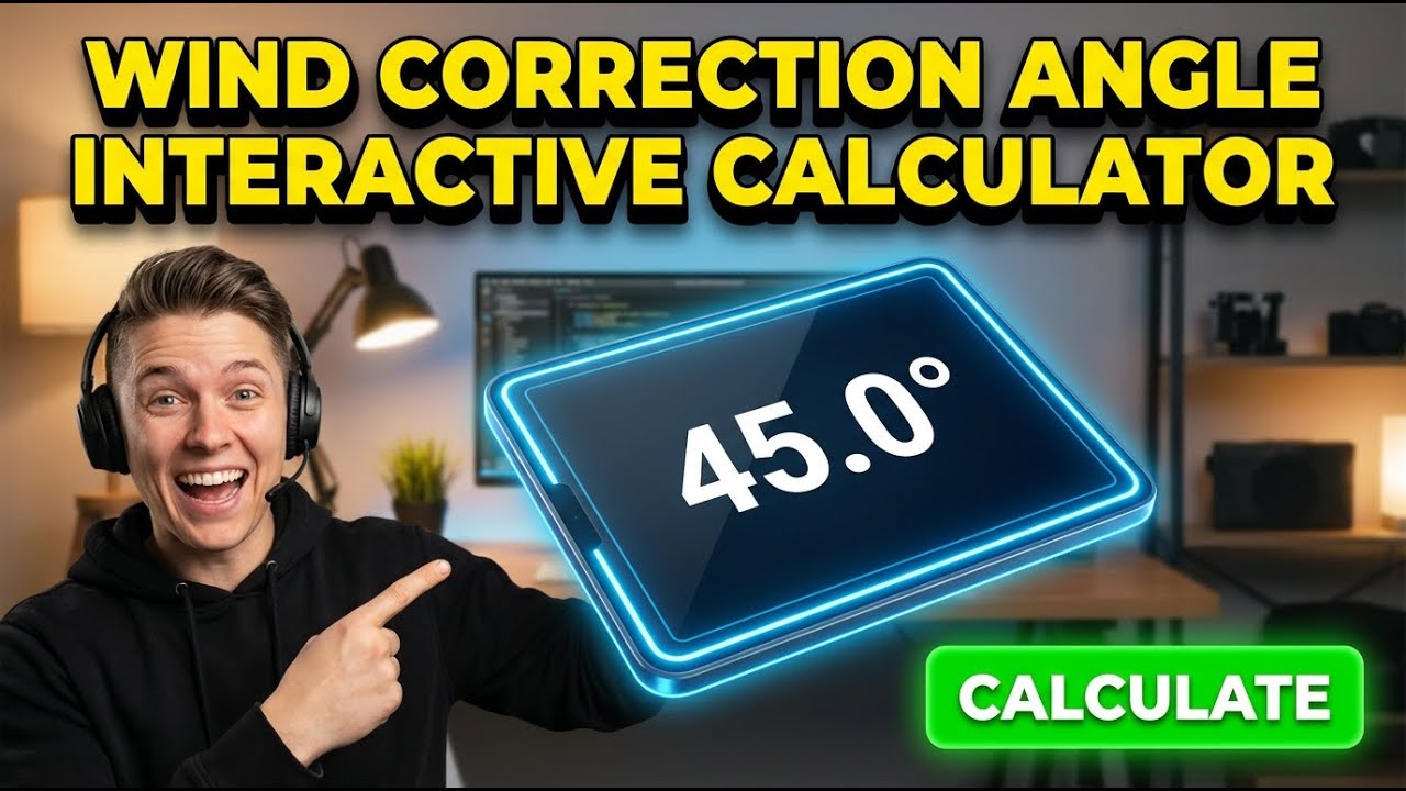 Wind Correction Angle Interactive Calculator