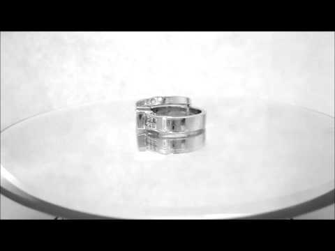 14K WHITE GOLD PRINCESS DIAMOND ENGAGEMENT RING AND BAND TENSION 1.75CTW - KNR - 441