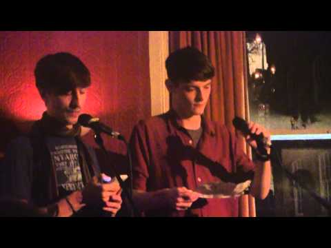 Camarade poetry at Interrobang bookfair - Jon Stone & Harry Wooler