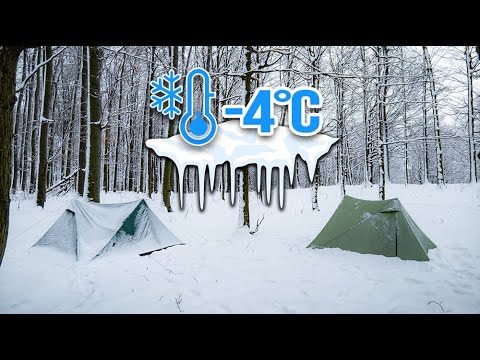 FIRST SNOW means WINTER camping in the Börzsöny mountains