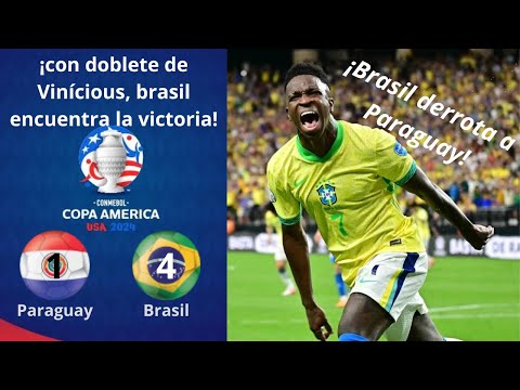 PARAGUAY Vs BRASIL|| Vinícious Jr anota doblete y lleva a su equipo a la VICTORIA