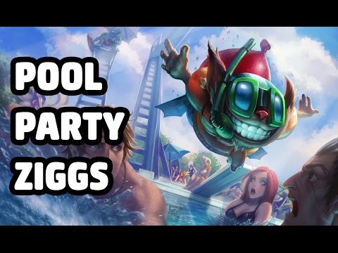 POOL PARTY ZIGGS SKIN SPOTLIGHT - LEAGUE OF LEGENDS