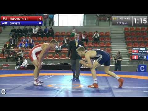 1/8 FS - 74 kg: StefanREICHMUTH  (SUI) df. Niklas DRAVITS (AUT) by TF, 10-0