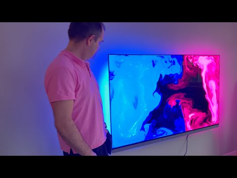 2025 Philips 77” OLED910 4K OLED Ambilight TV unboxing and wall mounting - Vogels TVM 3605