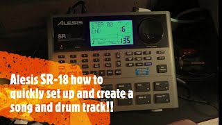 Video thumbnail for Alesis SR 18 how to program drum tracks and create a full song!! by Rocktalk101