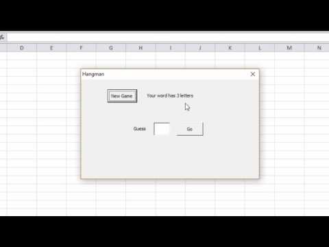 How to Make a Hangman Game with VBA Part 1 The Finished Game