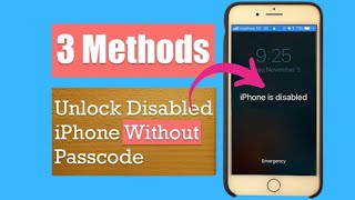 How To Unlock Disabled iPhone Without Passcode And iTunes|Unlock Unavailable iPhone iPad Without PC✅