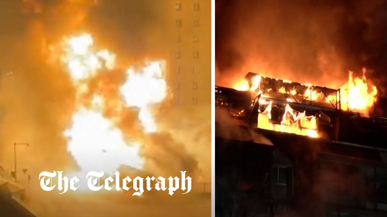 Watch: Large explosion sends flames sky high after fuel tanker collision kills six