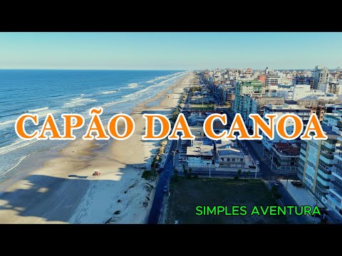 PRAIA DE CAPÃO CANOA, RIO GRANDE DO SUL, BRASIL. DRONE REGISTROU LINDAS IMAGENS. FINAL DE TARDE.