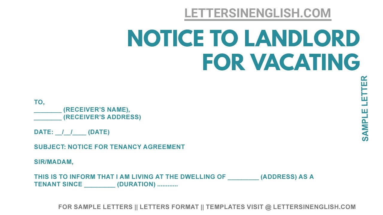 How to write a Letter to Landlord For Moving Out– Letter To Landlord Moving Out