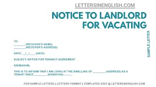 How to write a Letter to Landlord For Moving Out– Letter To Landlord Moving Out