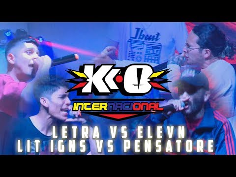 Letra 🇻🇪 vs Elevn 🇨🇴 vs Pensatore 🇵🇦 vs Lit Ignis 🇻🇪 || Prueba de fuego || K.O Internacional
