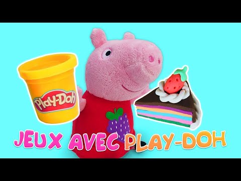 Jeux avec Play Doh. Peppa Pig fait des gâteaux de la pâte à modeler. Vidéos pour enfants
