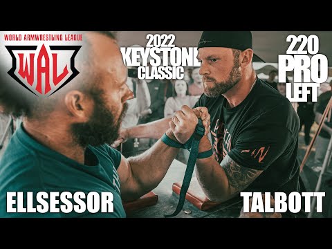 Brandon ELLSESSOR vs. Paul TALBOTT 2022 Keystone Classic - World Armwrestling League | 220 Pro Left