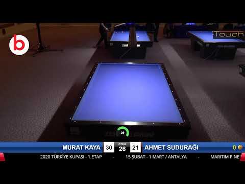 MURAT KAYA & AHMET SUDURAĞI Bilardo Maçı - 2020 TK 1.ETAP ANTALYA-2.TUR