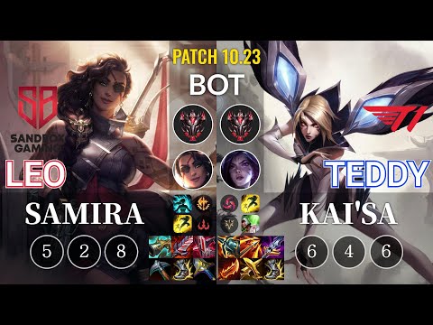 SB Leo Samira vs T1 Teddy Kai'Sa Bot - KR Patch 10.23