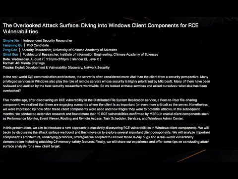 The Overlooked Attack Surface: Diving into Windows Client Components for RCE Vulnerabilities