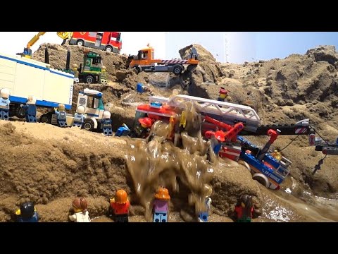 LEGO DAM BREACH - CAN LEGO TRUCKS STOP A DAM BREACH?