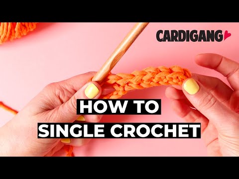 How to single crochet and start a new row | Crochet with  Cardigang