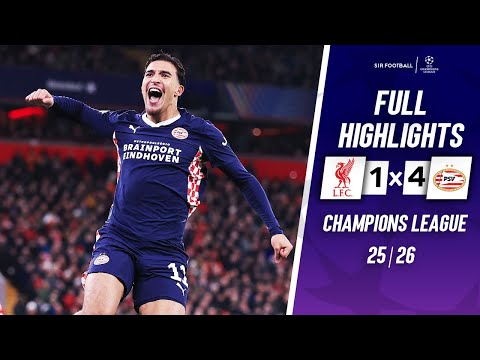 Liverpool vs PSV Eindhoven 1-4 - Highlights & Goals - 2025