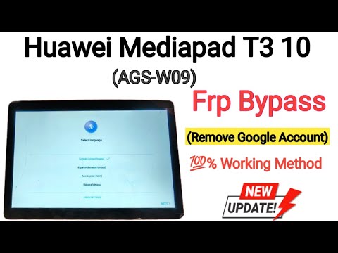 Huawei MediaPad T3 10 AGS-W09 FRP Bypass 2025 | Android 8.0.0 EMUI 8 Unlock