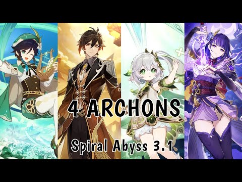 [4 ARCHONS VS SPIRAL ABYSS FLOOR 12 || Genshin Impact]