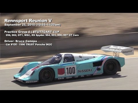 2015 Porsche Rennsport Reunion V - PRACTICE 1 Group 6 - CAR #100 (1990 TRUST Porsche 962C)