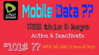 How Make Mobile Data 5 Way Etisalat in UAE 🇦🇪 | Use this code for active mobile data #etisalatdata