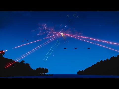 US Phalanx CIWS in Action - C-RAM shooting down Incoming Jets - ARMA 3